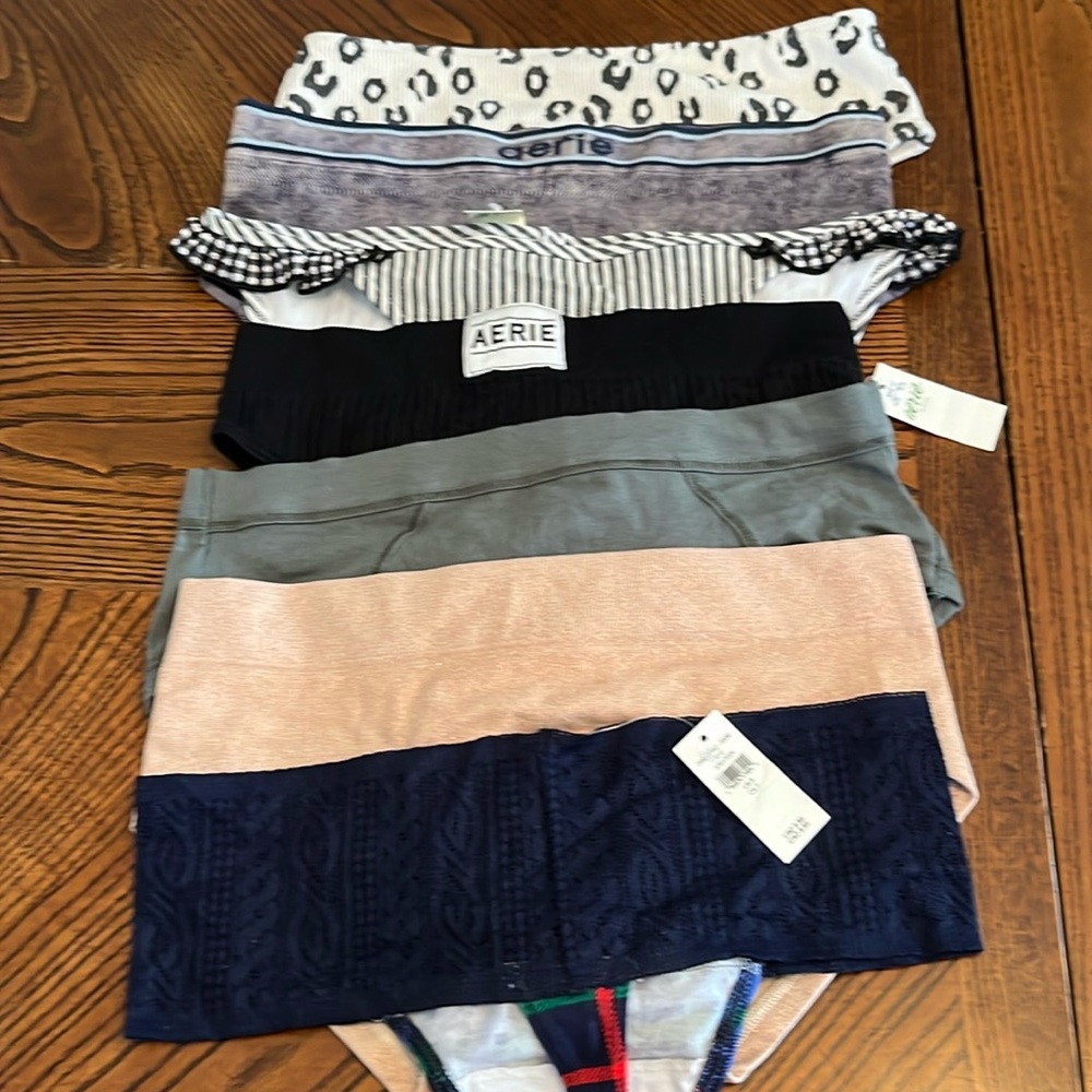 AERIE PANTY BUNDLE. 7 PIECES. NWOT. SIZE SMALL. - Picture 1 of 15